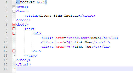 [Image:Basic menu in HTML]