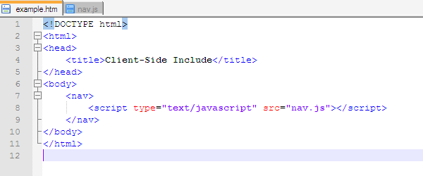[Image:The HTML file with JavaScript embedded]